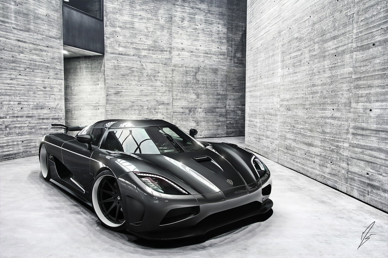 black Color, brick wall, coupe, front View, shiny, indoors, modern, no People, agera, fuel and Power Generation, wall, elegance, engine, technology, still life