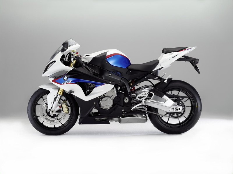 side view, chrome, BMW, white, land vehicle, srr, crash helmet, motorcycle, Motorcycles, headwear, ride, blue, bike, sports race, black, motorcycle racing