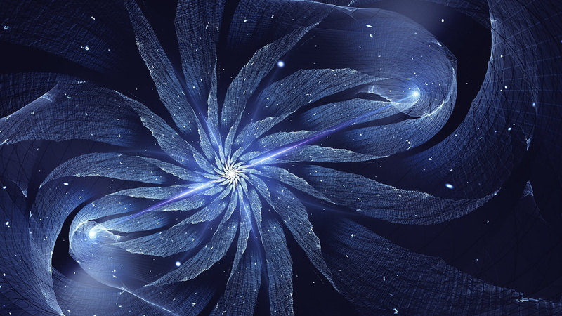 science, flowering plant, astronomy, blue, 1080P, curve, magic, backgrounds, space, purple, concepts, flower, close-up, fragility, petal, creativity, light - Natural Phenomenon