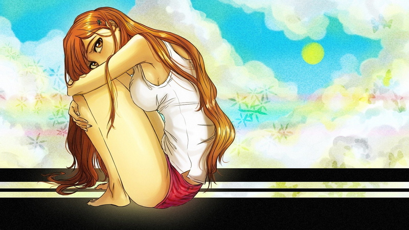 girls, mural, anime, bleach, inoue, human representation, wall - building feature, Anime Girls, orihime, indoors, Inoue Orihime, people, day, 1920x1080 px