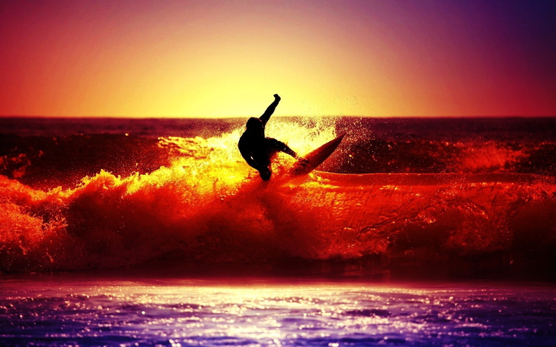 2K, water, waves, depth of field, sunset, photography, sea, surfers