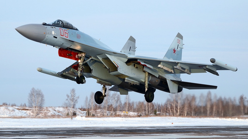 Russian multipurpose highly maneuverable, Su-35S, the generation 4++fighter, Sukhoi, Serial fighter for the Russian space forces, 1080P