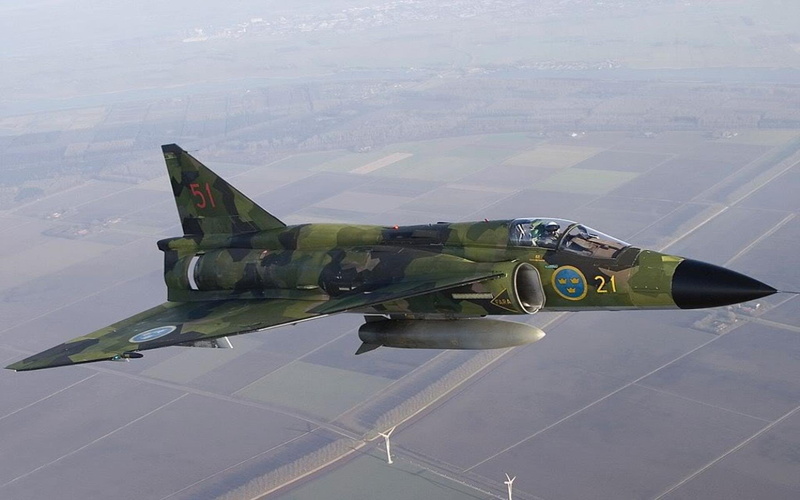 military, swedish, viggen, fighter, air, aircraft, force, jet, 1080P