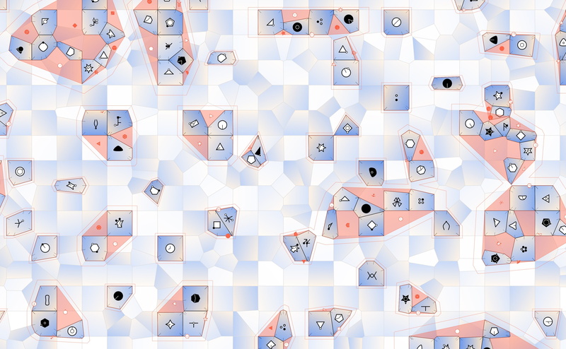 ptydepe, block, backgrounds, scheme, communication, blue, white color, shape, indoors, 4K, abundance, voronoi, collection, paper, no people, Abstract