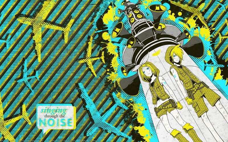 Kagamine Len, anime, colorful, Vocaloid, Kagamine Rin, 1080P