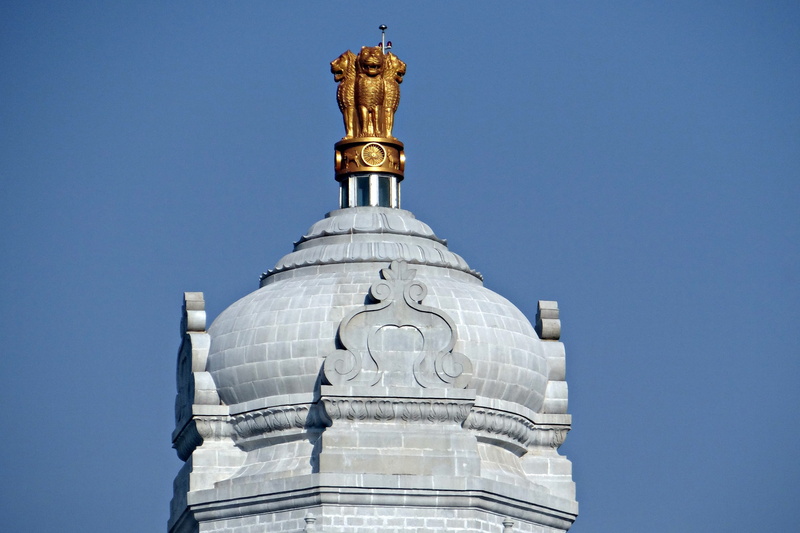 low angle view, 2K, no people, legislature, human representation, government, history, india, female likeness, architecture, building, Belgaum, day, travel