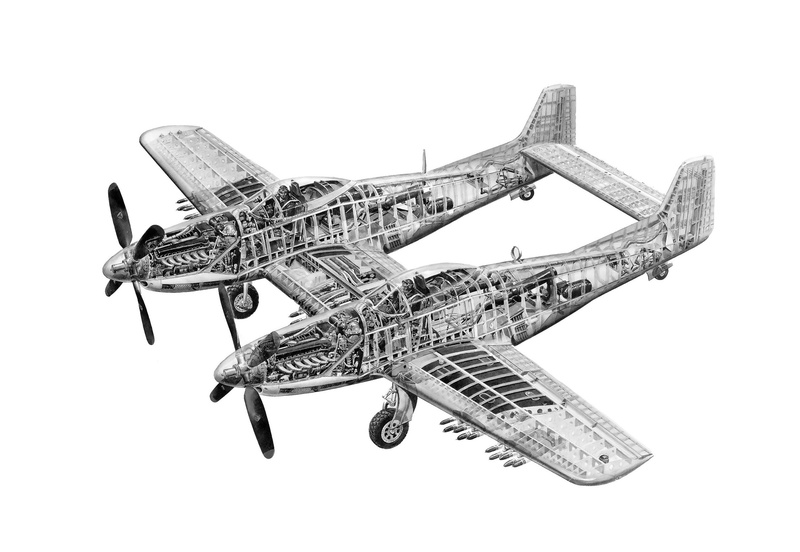 1080P, North American, far, design, scheme, " Twin Mustang", fighter, F-82, double
