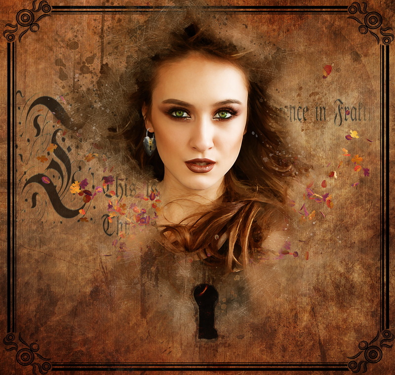 model, make-up, gothic, young, looking at camera, auto post production filter, book cover, mystery, digital composite, fantasy, girl, young women, lock