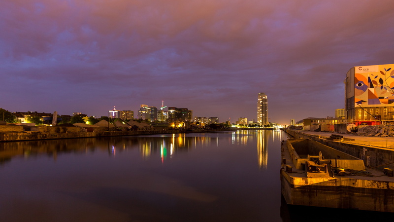 purple, no people, illuminated, river, reflection, nature, brussels, cloud - sky, outdoors, sunset, night, sky, canon 700d, cityscape, au bord de leau