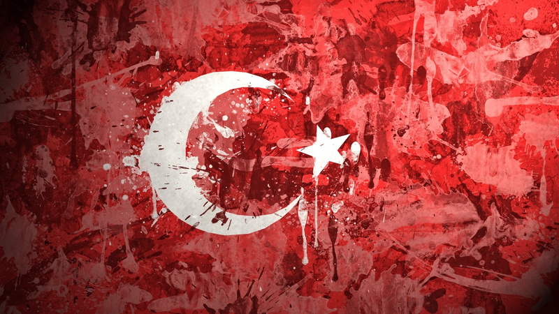 red, 720P, Turkey, artwork, flag