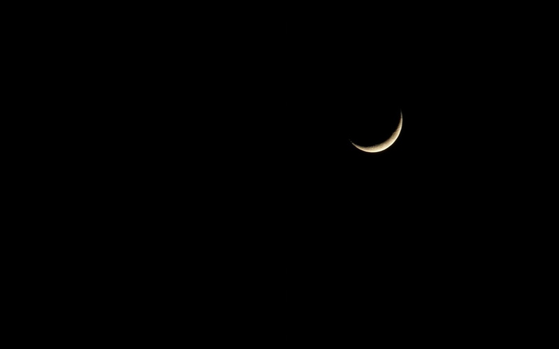 astronomy, eclipse, sky, no people, copy space, tranquility, planetary moon, scenics - nature, clear sky, tranquil scene, night, half moon, dark, space