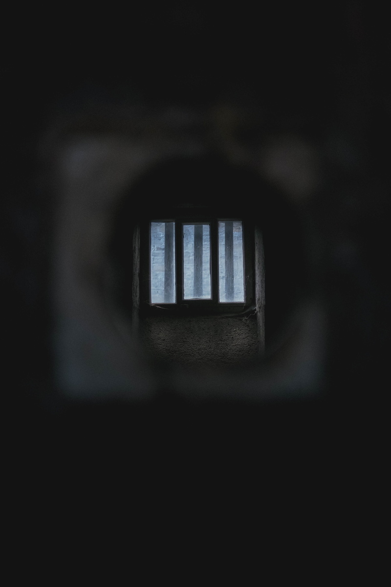 wall - building feature, close-up, window, hole, gloomy, urban, air, punishment, design, building, architecture, old, street, sky, copy space, nature, jail