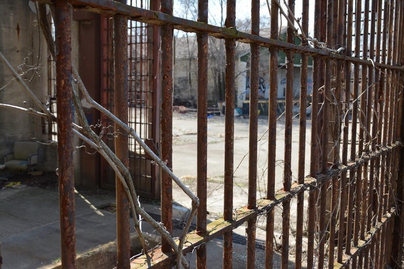 barrier, metal, outdoors, boundary, built structure, weathered, fence, wood - material, abandoned, security, rusty, old, bar, building, joliet, protection