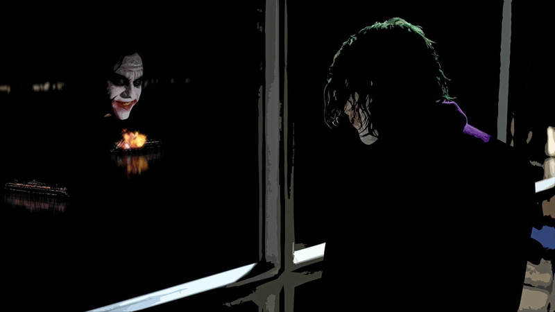Heath Ledger, portrait, nature, waist up, illuminated, dark, ferries, real people, adult, one person, headshot, lifestyles, Joker, leisure activity, The Joker
