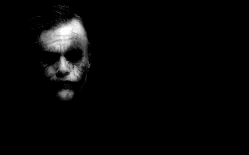 The Dark Knight, studio shot, copy space, cut out, one person, Batman, headshot, serious, human body part, black, Joker, movies, white, close-up, black background