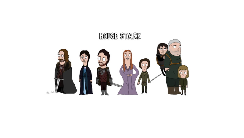 Sansa Stark, Eddard Stark, Bran Stark, Game Of Thrones, Hodor (Game of Thrones), TV Show, Arya Stark, 4K, Catelyn Stark, Robb Stark