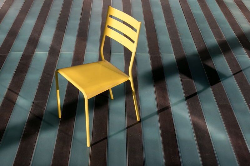 modern, hardwood, two objects, architecture, no people, shadow, still life, striped, indoors, table, wood - material, 4K, yellow, day, furniture, flooring