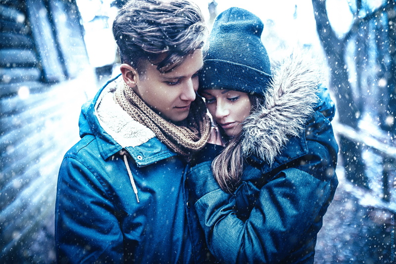 two people, young women, males, snowing, togetherness, young men, adult, young couple, girl, cold temperature, guy, emotion, men, parka, scarf, black, snow