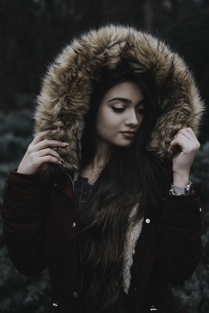 female, parka, warm clothing, women, fur hat, young women, brown, one person, 5K, fur coat, fur, face, beauty, jacket, lifestyles, clothing, hood - clothing