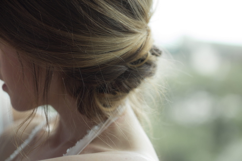 neck, blond hair, hairstyle, looking, woman, hair, long hair, beautiful woman, person, wearing, top, portrait, focus on foreground, blond, adult, headshot