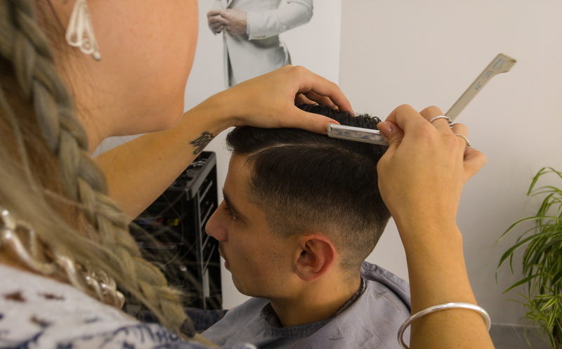 barber Shop, occupation, care, men, two people, cutting hair, adult, hairdresser, indoors, woman, portrait, expertise, hair cut, holding, dressing, people
