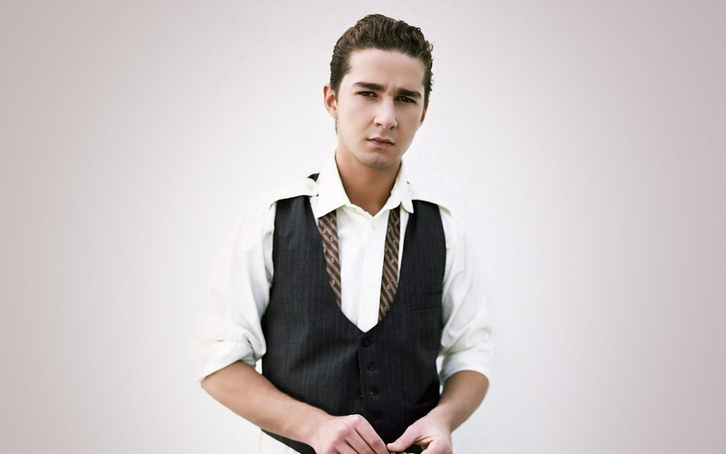 frown, shia, labeouf, 1080P, black, vest
