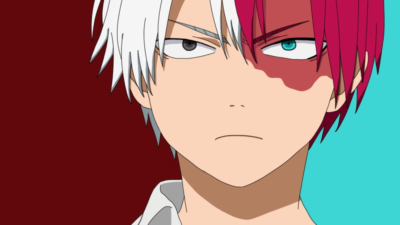 headshot, close-up, looking, Anime, human face, studio shot, front view, Shouto Todoroki, people, 1080P, Boku no Hero Academia, body part, young women