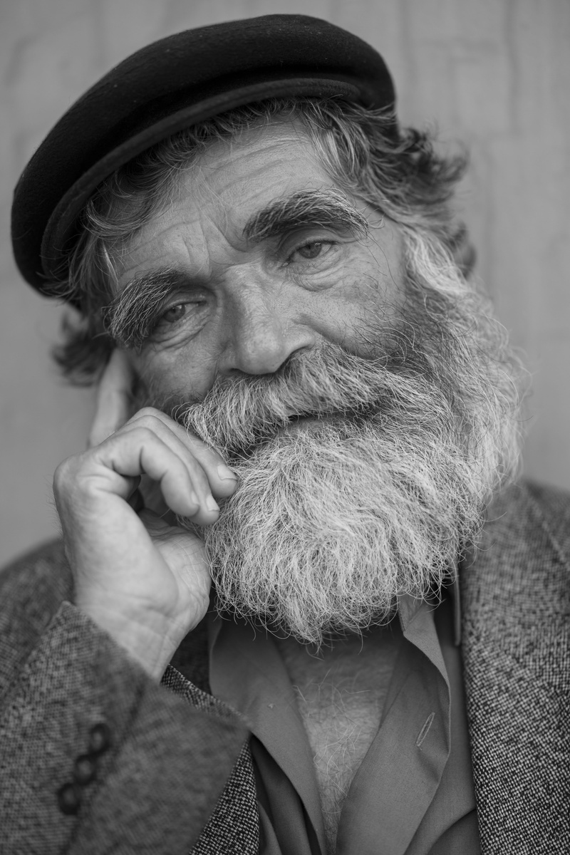 cheek, headshot, old man, grayscale, men, mustache, street, one man only, peaceful, senior men, leisure activity, portrait, adult, thoughts, clothing, focus on foreground