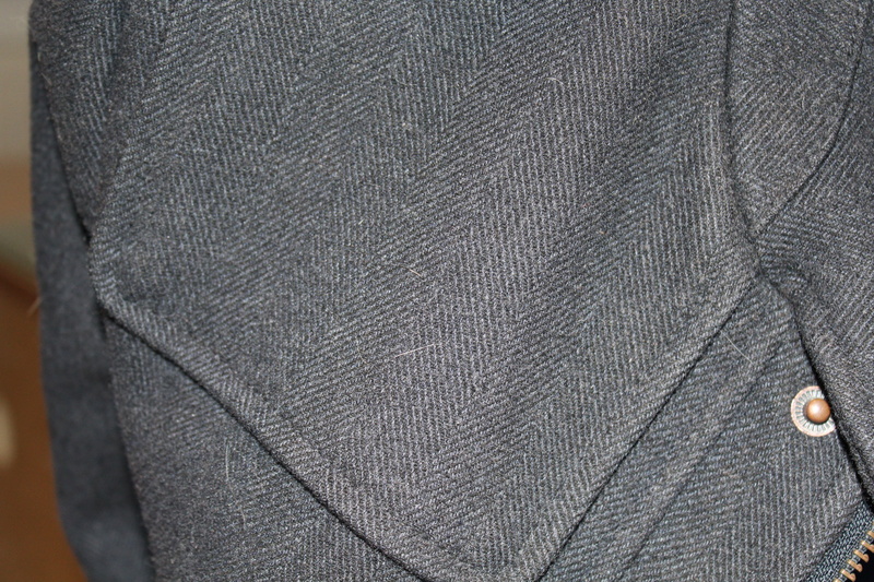 no people, full frame, gray, day, seam, pattern, fabric, surface texture, jeans, jacket, clothing, backgrounds, texture, pocket, grey, textured, casual clothing