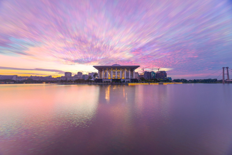 Sunrise, 1080P, Tuanku Mizan Zainal Abidin Mosque, Putrajaya, Malaysia, Mosques