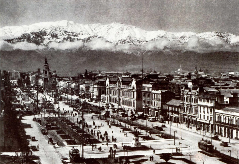 built structure, no people, snowcapped mountain, chile, day, photos, vintage, monochrome, high angle view, view, mode of transportation, transportation
