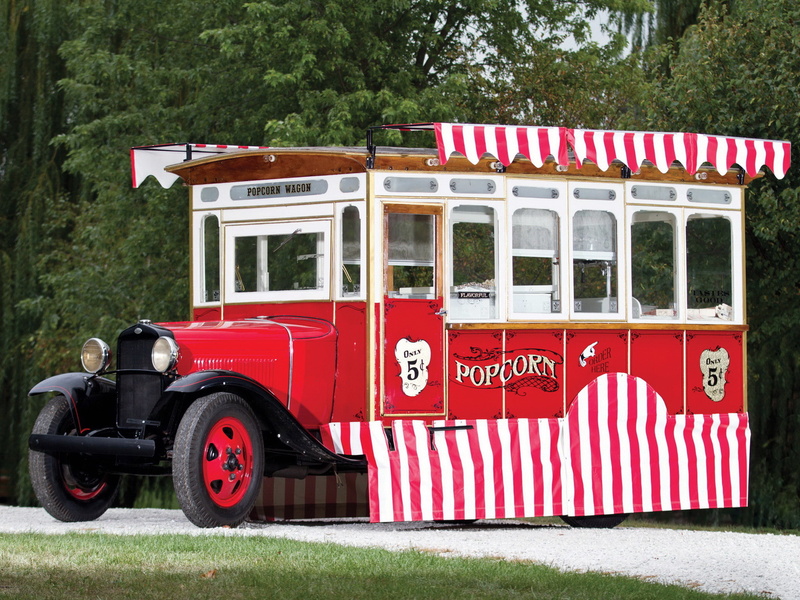 popcorn, 1080P, cretors, 1930, food, retro, truck, model aa, ford