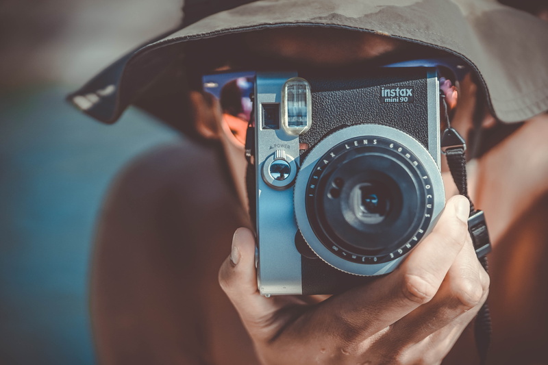 activity, black, 5K, lifestyles, portrait, camera - Photographic Equipment, real people, young men, hat, men, instax, bucket, photography Themes, brown