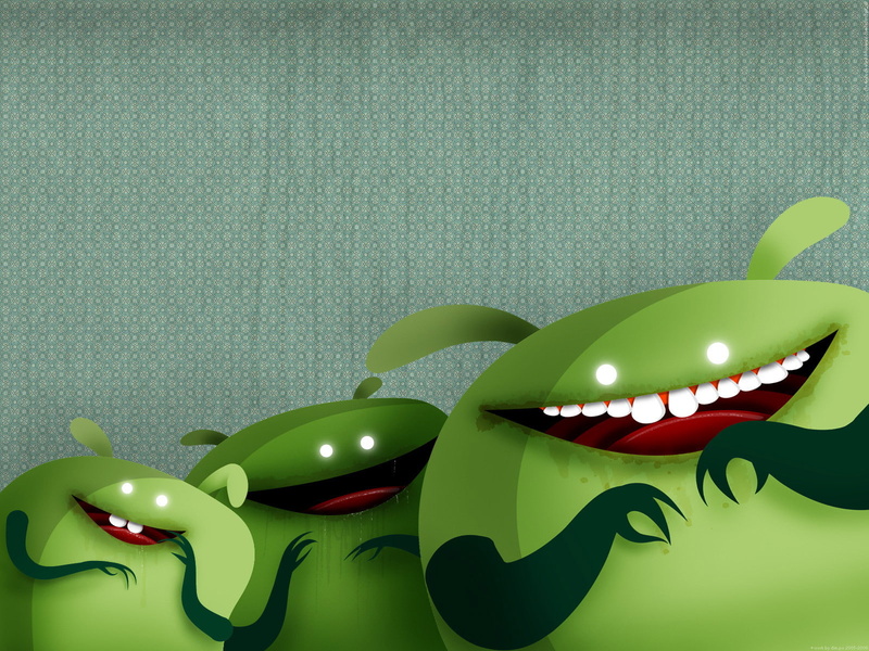 laughter, aliens, green, digital, three, alien, Green men, 720P, character