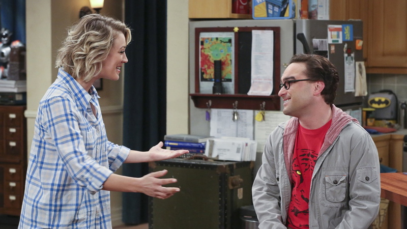 Kaley Cuoco, Penny (The Big Bang Theory), Leonard Hofstadter, 1080P, The Big Bang Theory, Johnny Galecki, TV Show