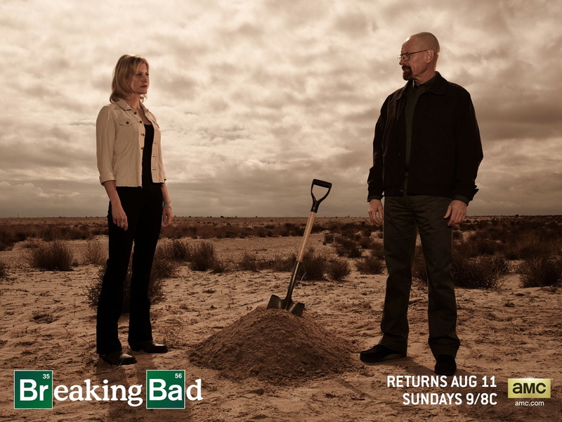 Skyler White, real people, Walter White, land, desert, sky, day, field, western script, communication, males, Anna Gunn, Bryan Cranston, outdoors, sign