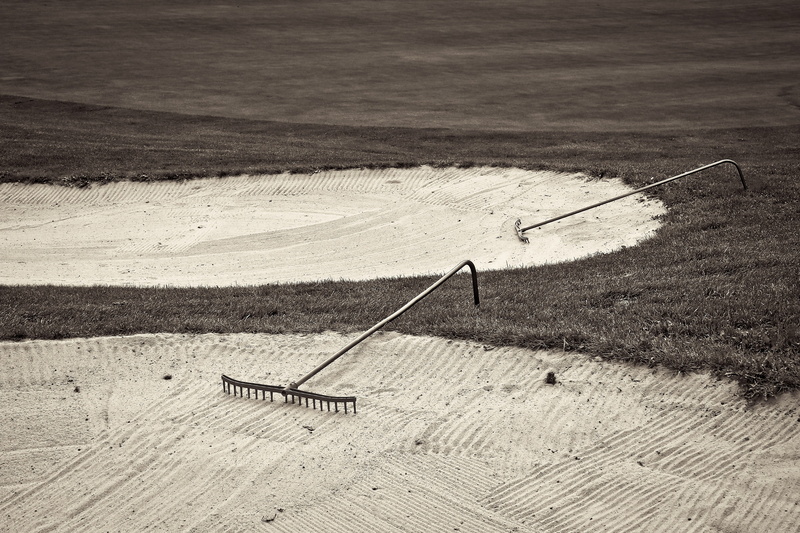 golf course, computing, sand, white, 4K, tool, sand hole, no people, shadow, sport, sandy, outdoors, landscape, absence, environment, beach, device, non-urban scene