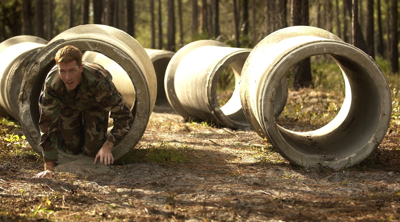 day, man, crawling, 1080P, overcome, course, tunnel, clothing, standing, outdoors, effort, plant, usa, metal, mid adult, soldier, lifestyles, adult, men