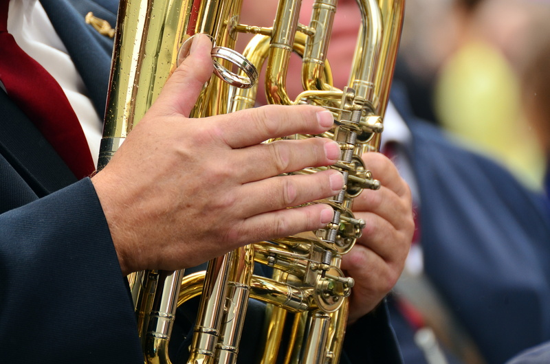 hands, playing, customs, shine, orchestra, arts culture and entertainment, gold, music, person, instrument, group of people, holding, midsection, musician