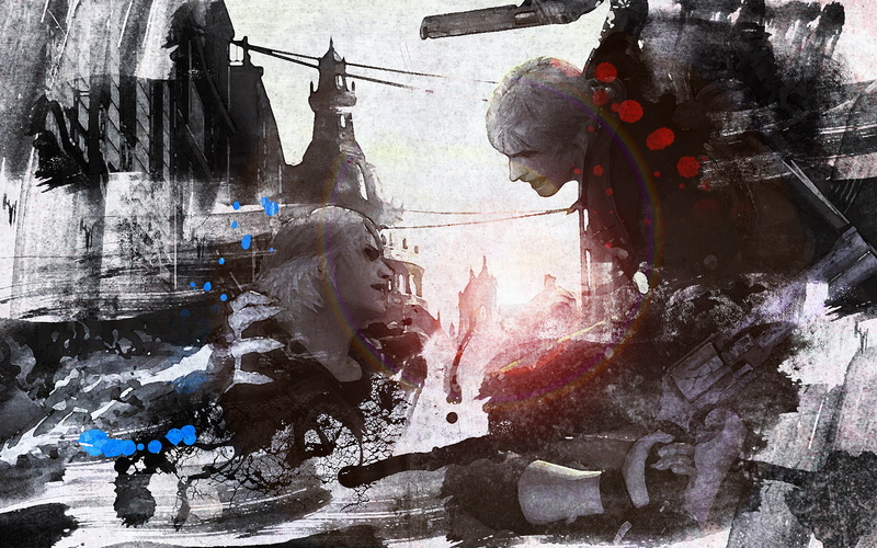 art, Virgil, dante, devil may cry, fight, Devil May Cry 4: Special Edition, 1080P, the demon