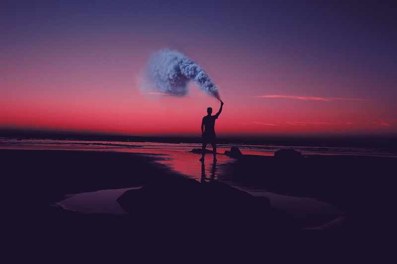 sea, people, person, beauty In Nature, women, back Lit, sunlight, beach, silhouette, vacations, relaxation, scenics - nature, nature, smoke