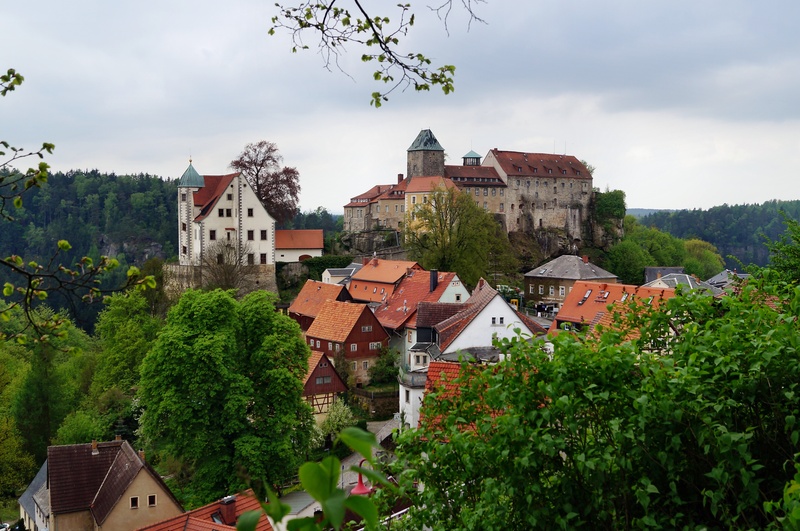 2K, hohnstein, no people, youth hostel, building exterior, roof, nature, day, height burg, historically, outdoors, cloud - sky, high angle view, tree