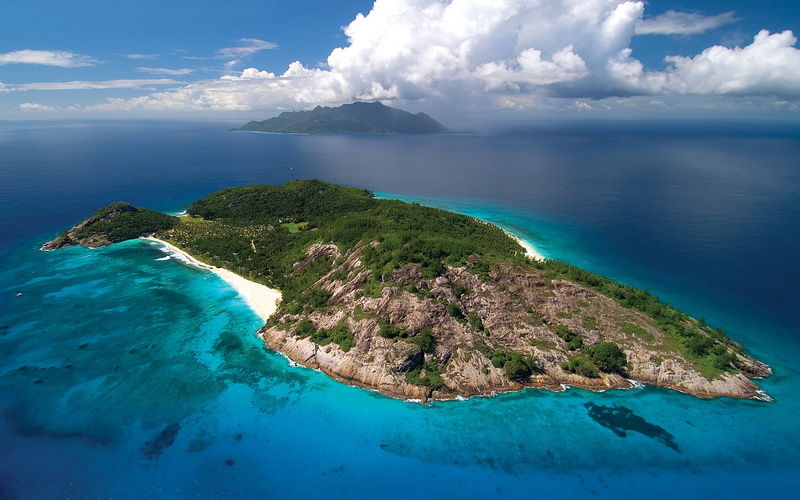 islands, north, outdoors, environment, land, water, ocean, island, tranquility, blue, green, oasis, nature, sky, granite, tropical, sea, day, beach, turquoise colored