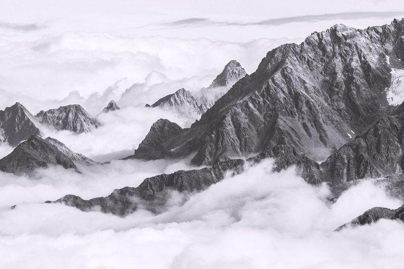 winter, ice, view, cold temperature, mountains, scenics - nature, snowcapped mountain, nature, idyllic, clouds, tranquil scene, scenics, cloud - sky, rock - Object
