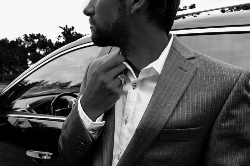 one person, portrait, outdoors, handsome, style, person, stylish, men fashion, modern, business person, grayscale, motor vehicle, formal, males, businessman