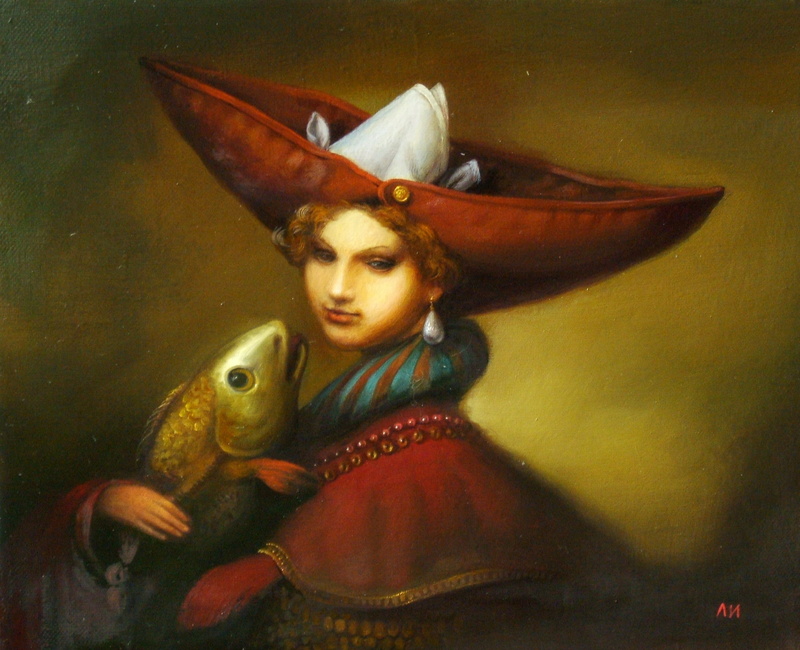 Lazarev I. A, Female Freud, Surrealism, fish, 2K