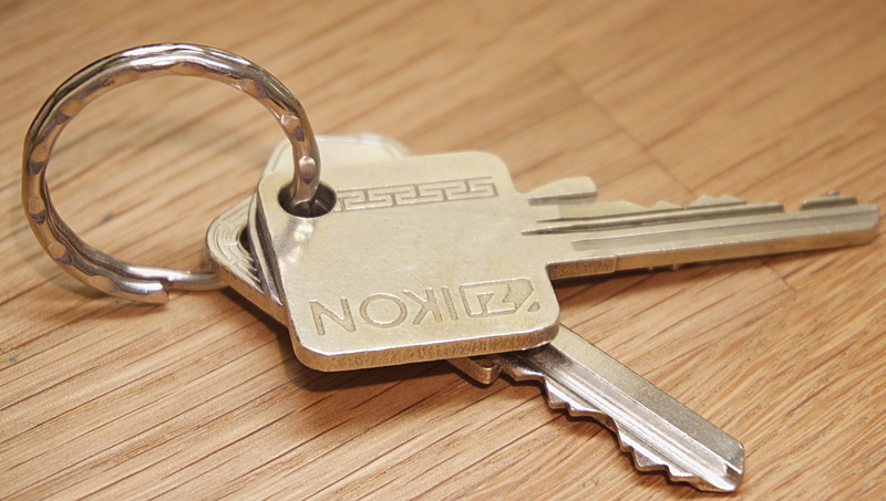 indoors, wood - material, high angle view, secure, safety, keys, wood, protection, zikon, access, business, close-up, metal, security, key, unlock, brass