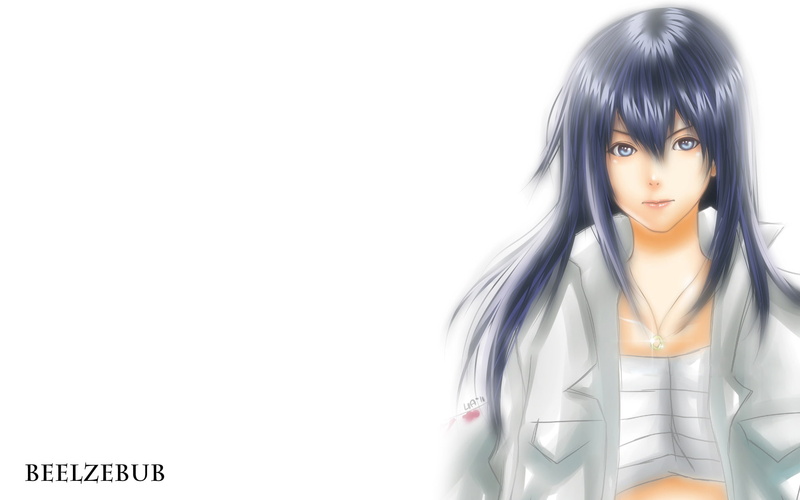 text, cloak, Beelzebub, the inscription, bandages, girl, Kunieda Aoi, 1080P, chain