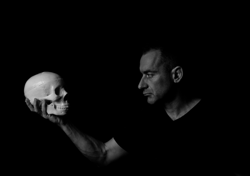 photography, people, isolated On Black, men, 2K, shirt, neck, holding, skull, man, grayscale, black Background, standing, v, males