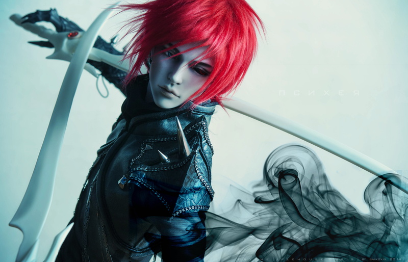 redhead, DSC, Psyche, red haired, fashion, women, 4K, BJD, red, character, beauty, one Person, beautiful, Chris, haired, sword, people, females